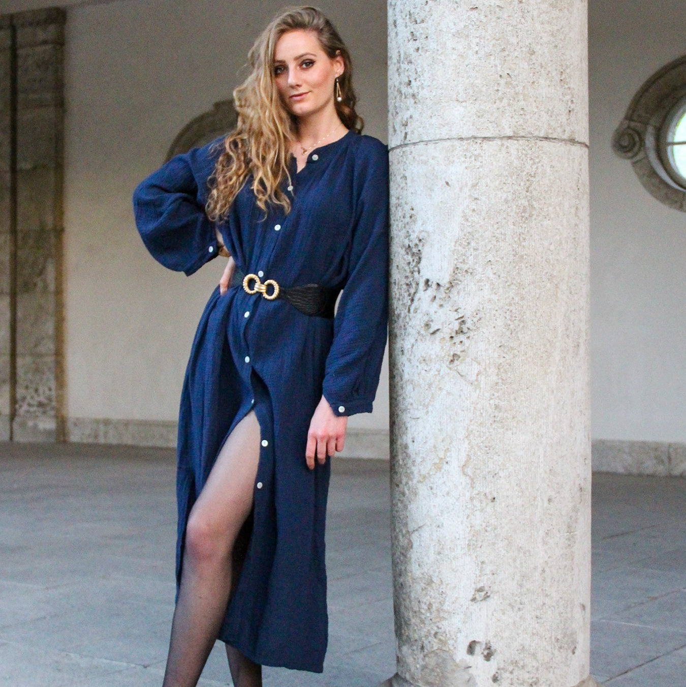 Musselin Maxikleid Leo Avelia