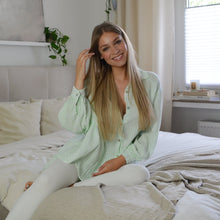 Wide Striped Musselin Bluse Kimmy