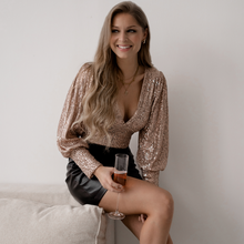 Fleur Pailletten Crop Top