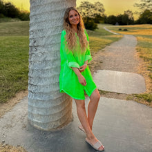 Freya Stonewash Neon Musselin Bluse