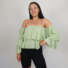 Waffle Off-Shoulder Top