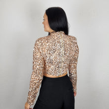 Mona Pailletten Crop Langarmshirt