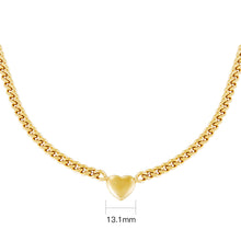 Puffed Heart Necklace