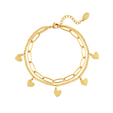 Double Layered Heart Bracelet