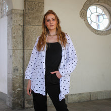 Azra Oversized Heart Musselin Bluse