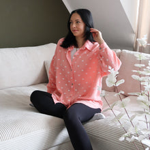 Azra Oversized Heart Musselin Bluse