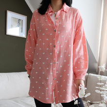 Azra Oversized Heart Musselin Bluse