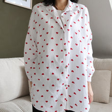 Azra Oversized Heart Musselin Bluse