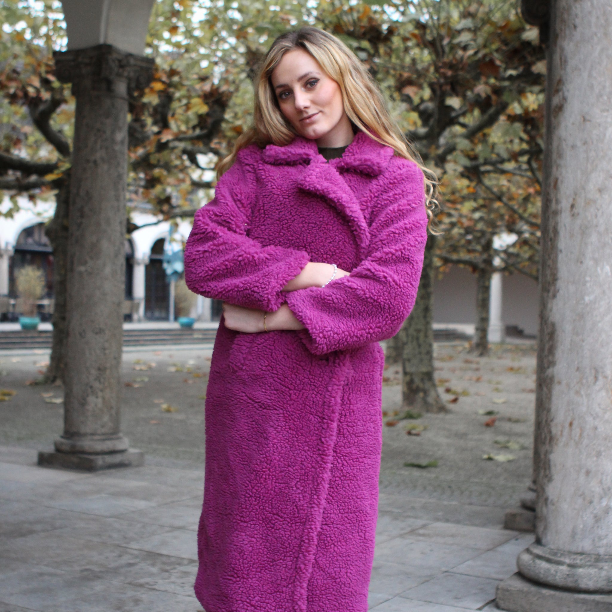 Teddy Mantel Damen Kuschelmantel Rosa Mantel Damen Ulla Popken