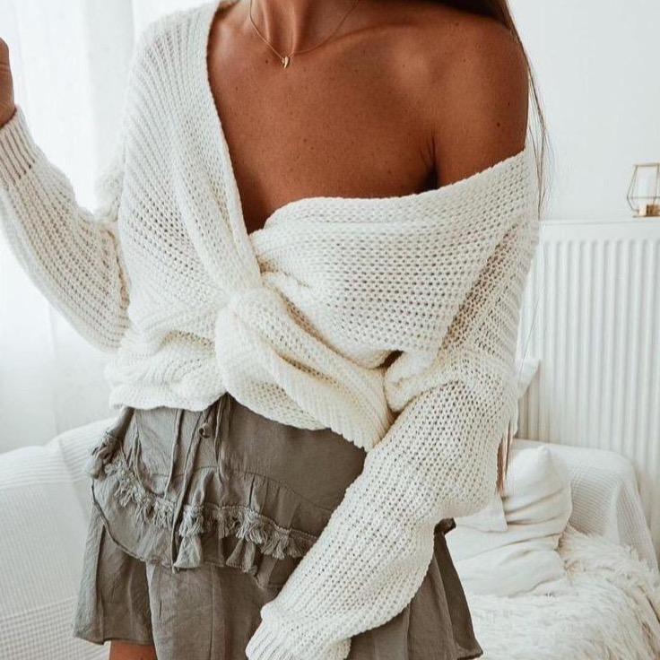 Cross Back Sweater